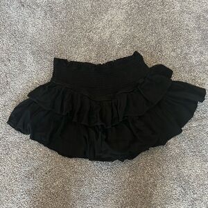 Black Cute Ruffle Skirt